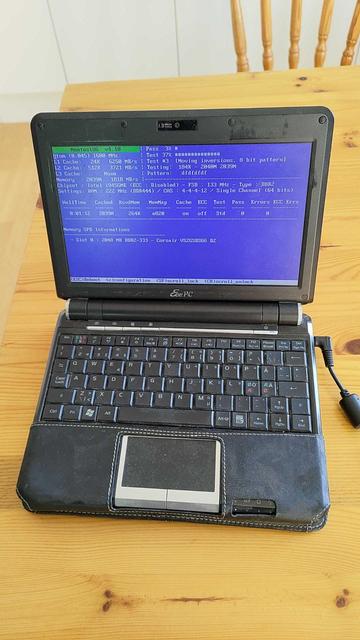 Eee pc with RAM test