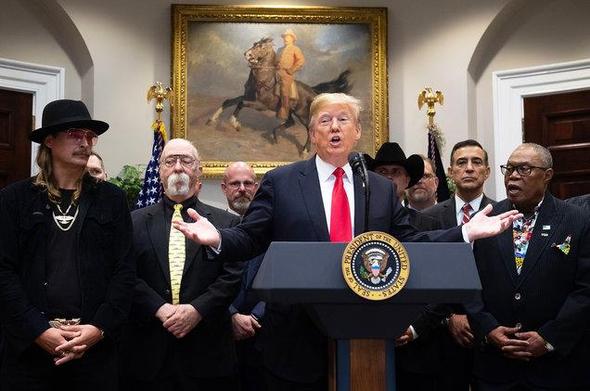 At White House with Donald Trump along with Kid Rock & Skunk Baxter