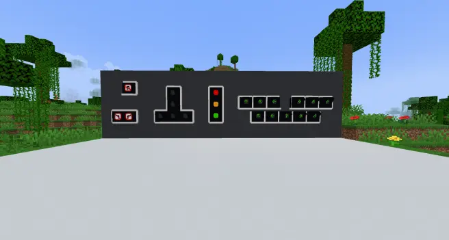 Modular UK Traffic Lights on a wall.