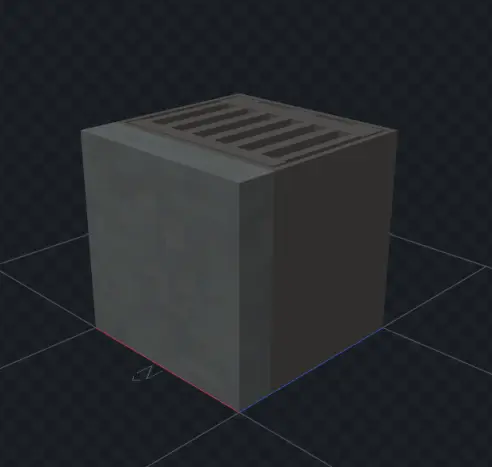 A Minecraft Modded block inside of Blockbench.