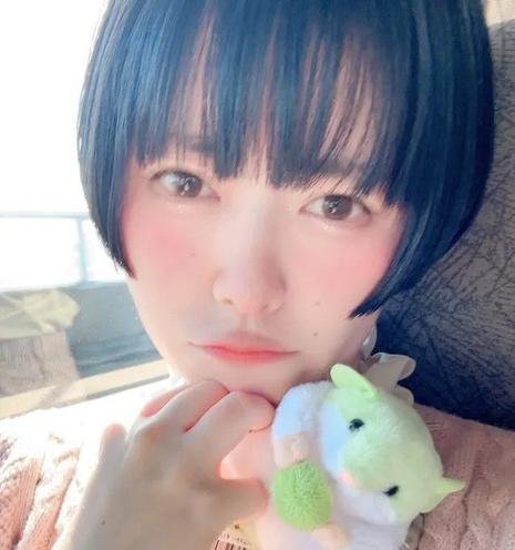 Chiyo with small plushie