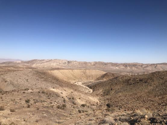 The wash coming out of Rainbow Canyon.