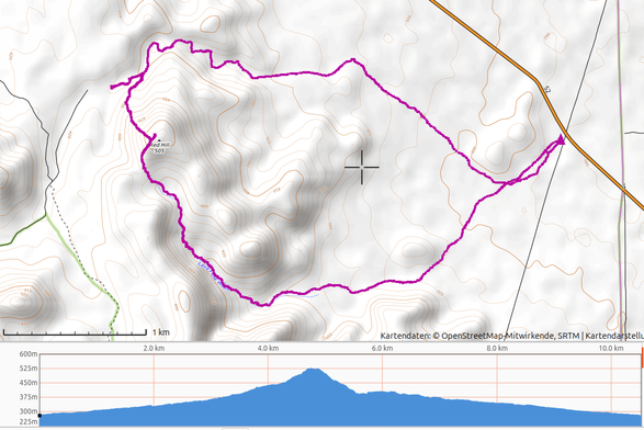 GPS Track of the hike.