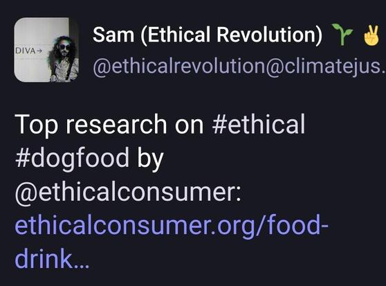 Alt text

Top research on #ethical #dogfood by @ethicalconsumer: https://www.ethicalconsumer.org/food-drink/shopping-guide/ethical-dog-food