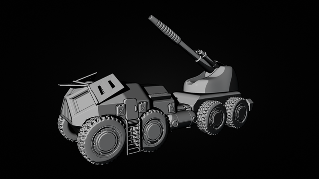 Concept of an artilery truck