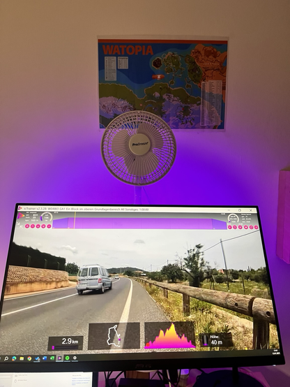 POV Rennrad Heimtrainer mit Mallorca Video
