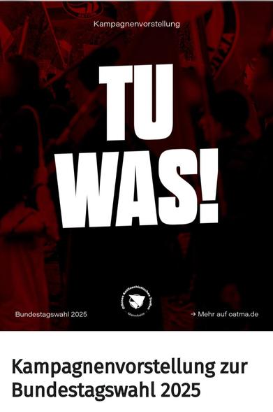 TU WAS! Aufruf des offenen antifaschistischen Treffens Mannheim zum Auftakt der Kampagne zur Bundestagswahl.