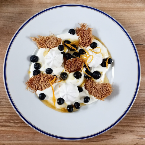 Das fertige Dessert auf dem Teller