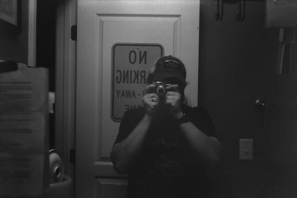 Bathroom mirror selfie