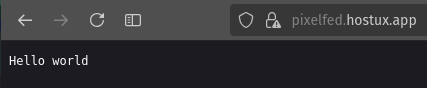 pixelfed.hostux.app
Hello world
