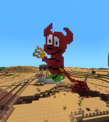 A Luanti (minetest) build of FreeBSD's "Beastie"