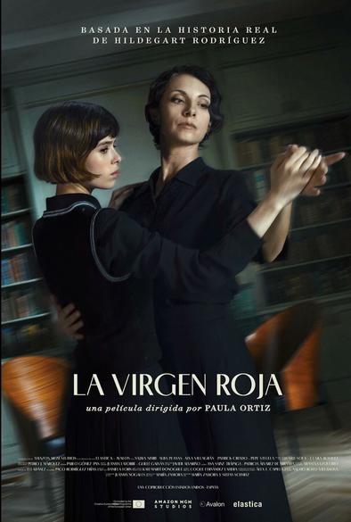 The poster for the REd Virgin shows a mother and daughter dancing. Both wear black and look severe.