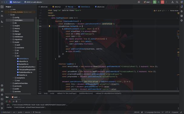 Frontend code