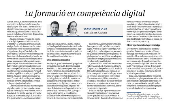 La formació en competència digital
