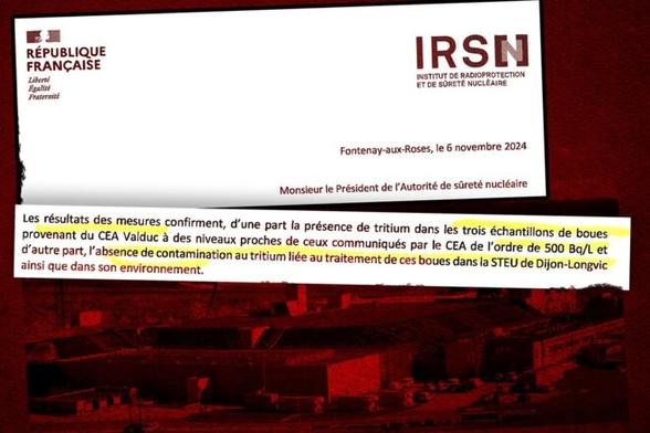 L’avis de l’IRSN sur l’incident sur le site du Commissariat à l’énergie atomique (CEA) à Valduc (Côte-d’Or) absent du site de l’institut. © Photomontage Mediapart