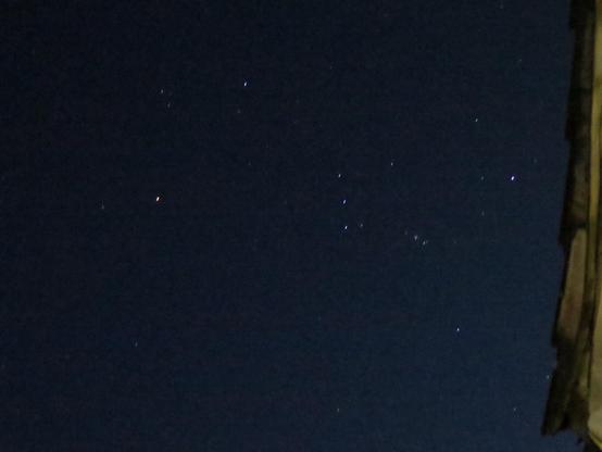 Somewhat wobbly shot of Orion (the constellation)