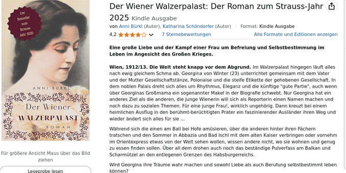 Buchcover und Klappentext zu "Der Wiener Walzerpalast"