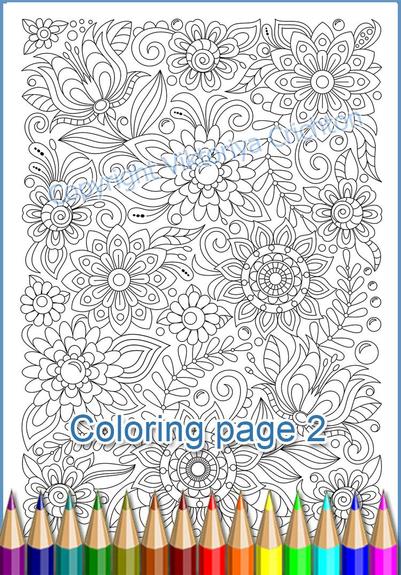 Coloring page 2 for adult. Zentangle (zendoodle) coloring antistress, a translucent template to draw a zentangle art yourself.