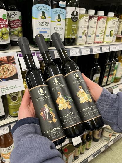 crow River winery balsamic vinegar bottles