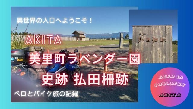 モトブログ　秋田　美郷町ラベンダー園　払田柵跡　季節外れのラベンダーの香りと払田柵跡南門から異世界へ