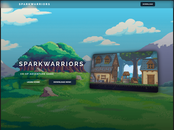 Screenshot of the malicious Spark Warriors site.