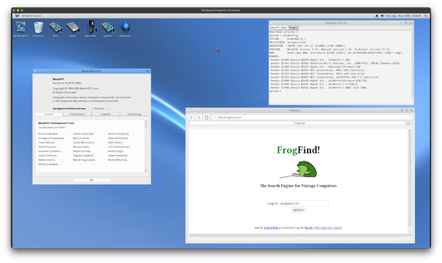 MorphOS installed on the G4