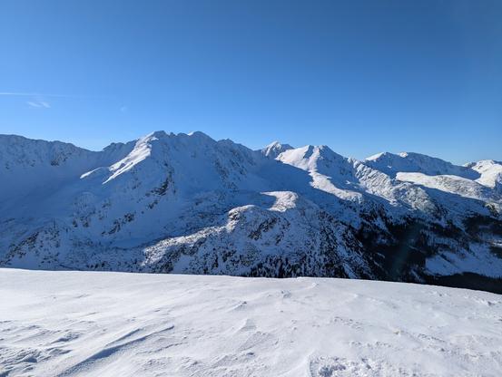 View to close mountain across the valley. Tri kopy is the name of it.