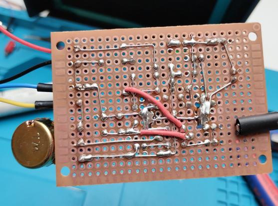 bottom side, showing the soldering.