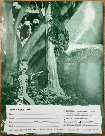 Hermetic Library Zine Accession Reclaiming Quarterly No 97 Spring 2005 Back