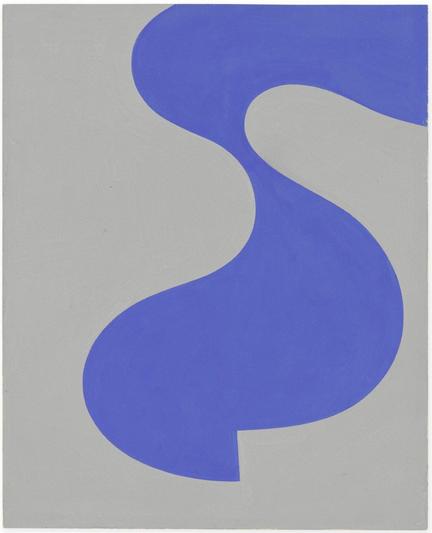 abstract art work showing blobs in blue and greenish