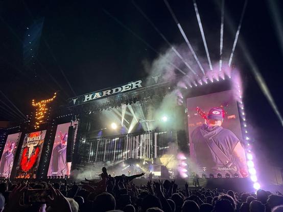 Photo of "Harder" stage at Wacken Open Air 2024, at night.
