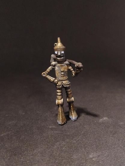 Painted miniature of a tinman.