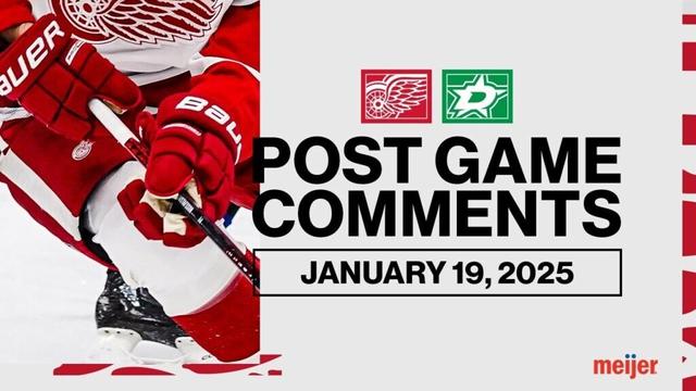 JT Compher, Alex Lyon, Todd McLellan Post Game Comments @ DAL | Jan. 19, 2025