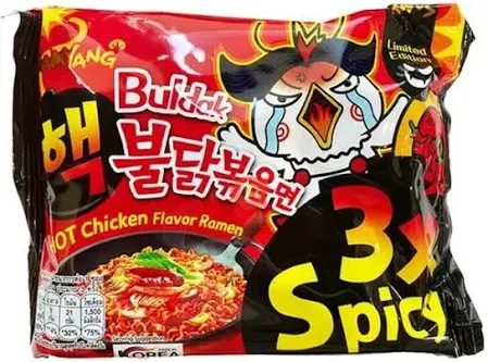 Buldak HOT chiken flavor ramen 3x spicy -pussi