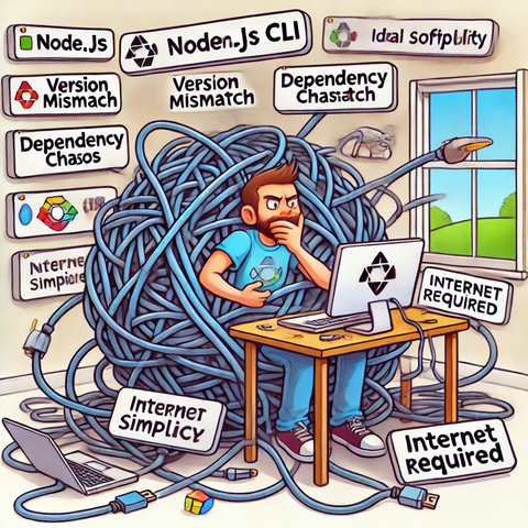 Dev sitting on a CLI Tool which needs a lot of dependencies