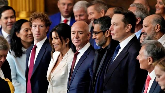 a parade of oligarchical ghouls at trump's inauguration...