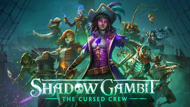 The banner of Shadow Gambit: The Cursed Crew, featuring a crew of cursed, undead pirates.