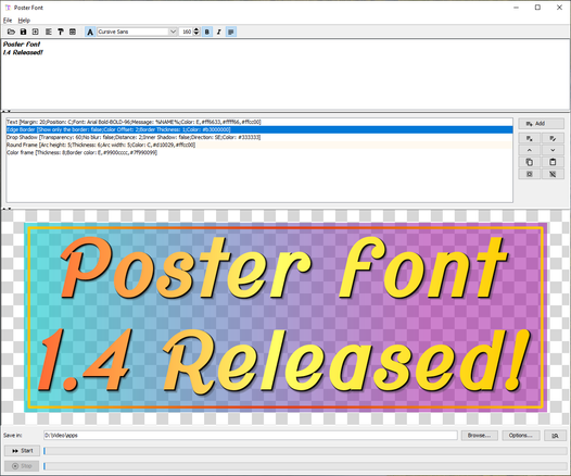 The announcement of new Poster Font release inside Poster Font