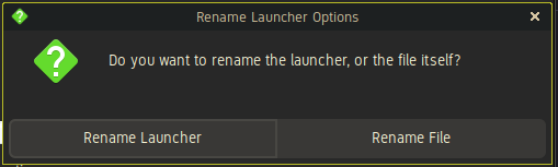 Rename Launcher/Rename File additional pop-up menu for xfce