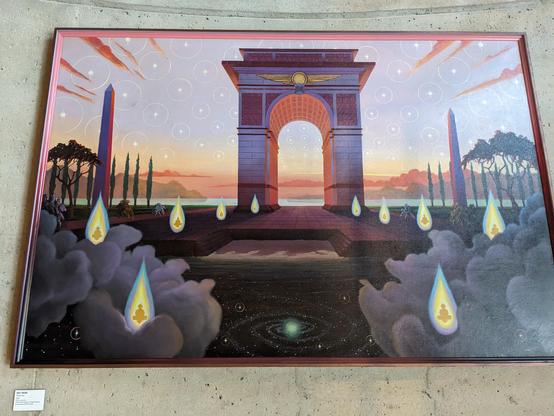 The painting, "Gateway" by Ingo Swann