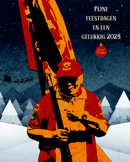 Fijne feestdagen kaart van Kowet Prentjes