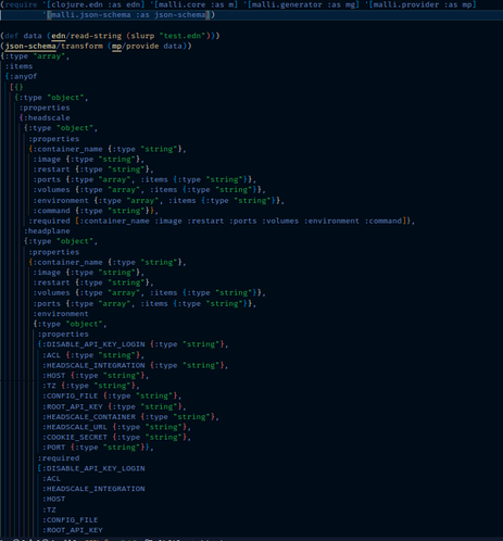 EDN to Json schema turnaround