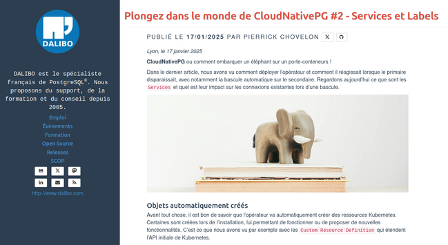 capture de l'article