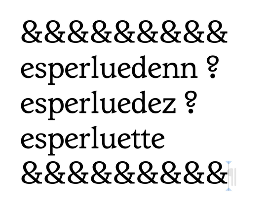 Ampersand, esperluedenn