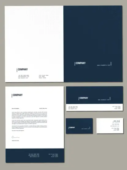 Minimalist Stationery Template Set with Dotted Lines by Graphic Designer Jozef Micic