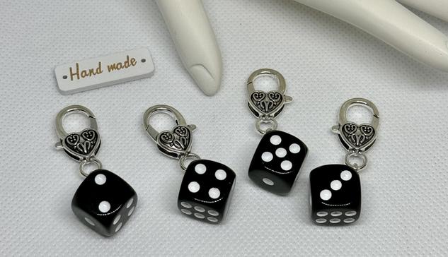 Black Dice Stitch Marker set!