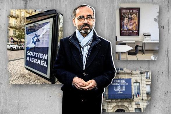 À un an des municipales, Robert Ménard réinvestit l’espace public à l’extrême © Photomontage Armel Baudet / Mediapart avec documents et AFP
