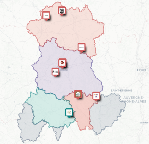 Carte des activités de la Caap