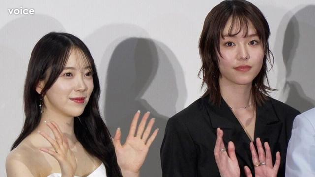 唐田えりか＆堀未央奈、舞台挨拶で美の競演　空気階段・水川かたまりの「笑いの間」に感服：『死に損なった男』完成披露