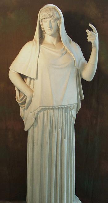 Roman statue of Vesta (the Roman version of Hestia)